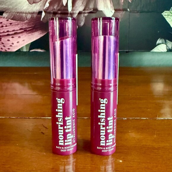 NEW 2-Pc Deep Berry Nourishing Lip Tint Bath & Body Works - Picture 1 of 2